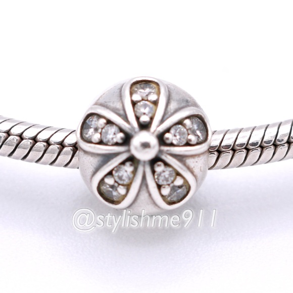 Pandora Jewelry - One Authentic PANDORA Dazzling Daisy Clip Charm - 791493CZ